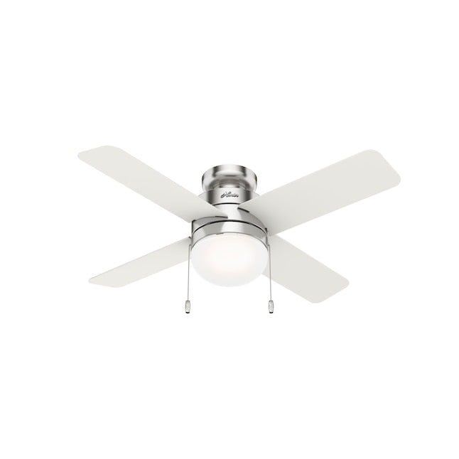Hunter 50358 - Timpani Modern Brushed Nickel LED 44" Ceiling Fan with sleek design and bright light, perfect for compact spaces.