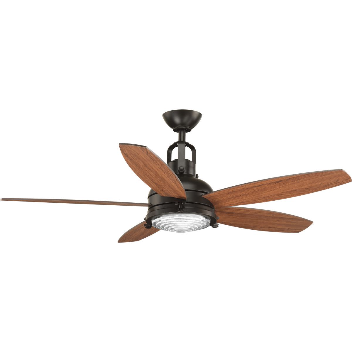 Progress Lighting P2568-2030k - Kudos 52-inch 5-Blade Ceiling Fan with 18W LED Light in Antique Bronze