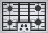 Bosch NGM5056UC BO-30" GAS COOKTOP 4 BURNERS SS featuring sleek stainless steel design and high-efficiency burners.