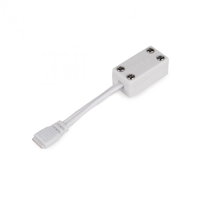 WAC Lighting LED-TC-B-2-WT - Connector for InvisiLED 24V Tape Light in White with durable design and low-profile integration.