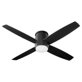 Oxygen Lighting O310215 - Oslo 52-inch 4-Blade Hugger Ceiling Fan in Black ideal for low ceilings and effective air circulation.