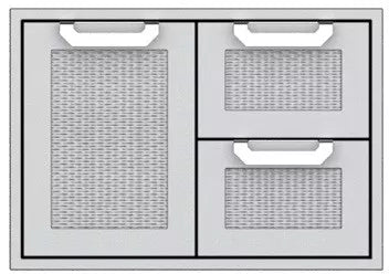 Hestan AGSDR36 Double Drawer and Storage Door Combination, 36 Inch