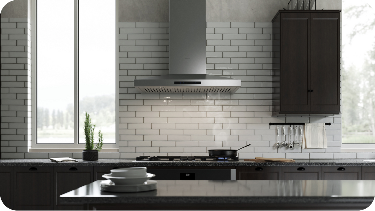 Arietta ALV630SSA Chimney Wall Mount Range Hood, 30 Inch