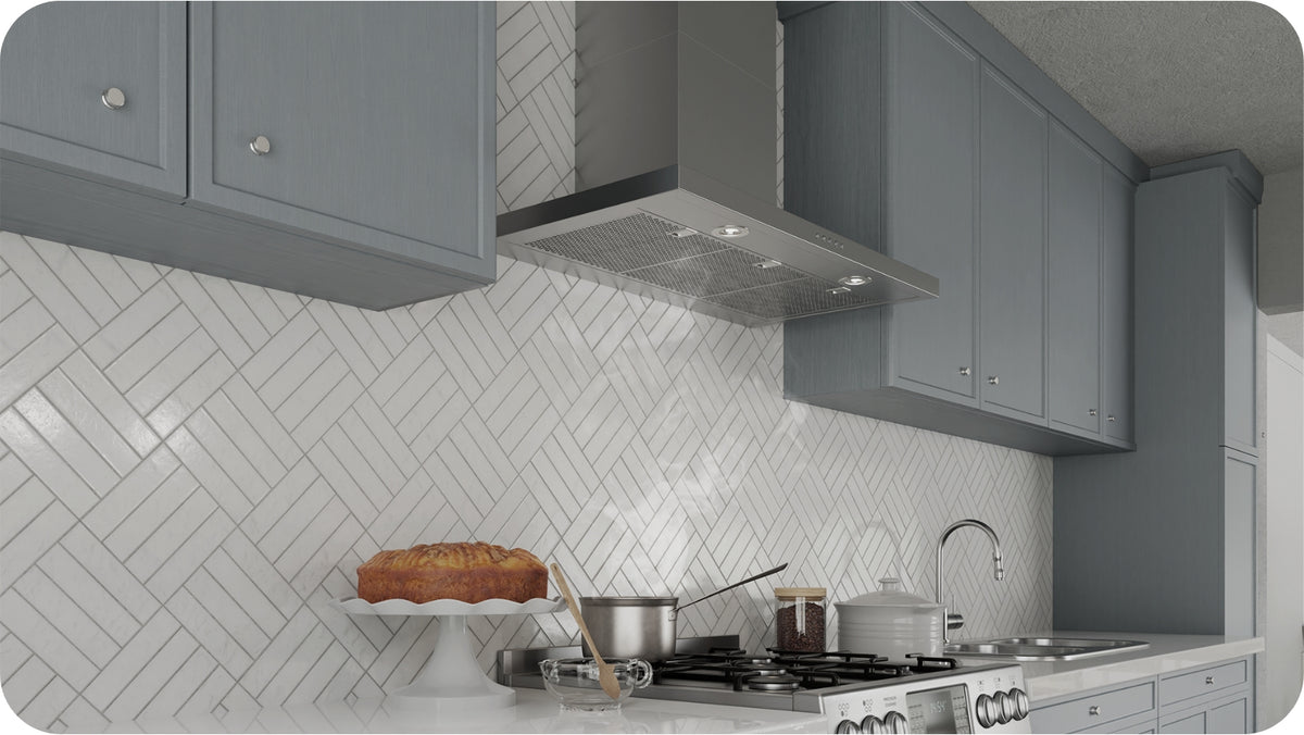 Arietta ATS430SSB Chimney Wall Mount Range Hood, 30 Inch