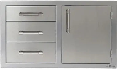 Alfresco AXEDDCRSC Combo Door and Drawer Unit, 32 Inch
