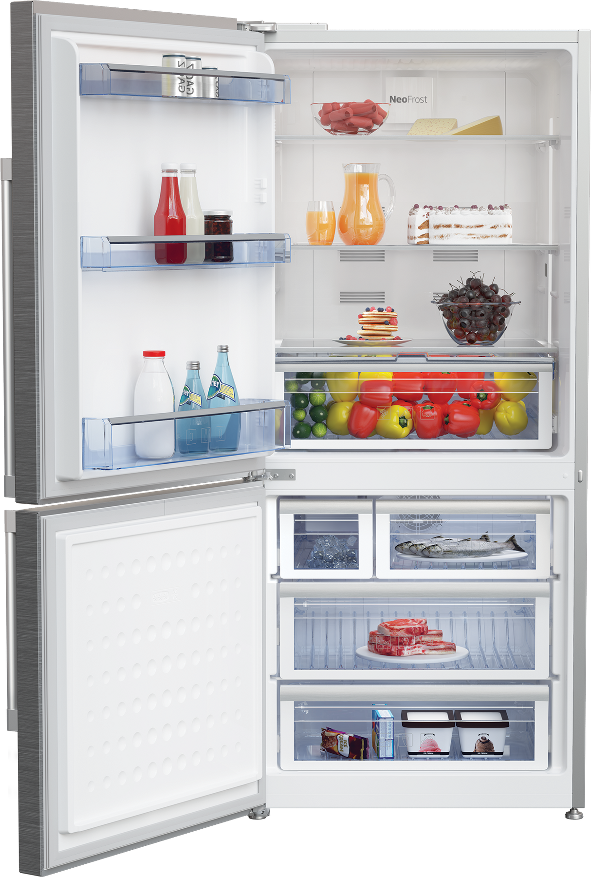 Beko BFBF3018SSIML Bottom Freezer Refrigerator
