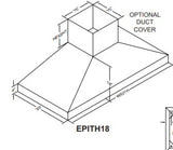 Vent-A-Hood IDC1512SS Island Duct Cover for Compact Setups, 15 Inch