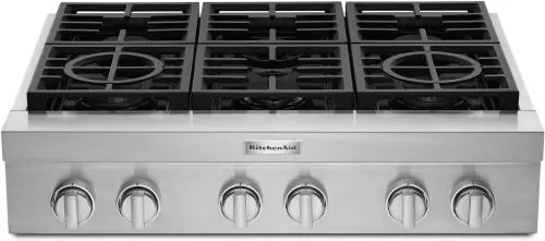 KitchenAid KCGC506JSS Gas Rangetop, 36 Inch (Open Box / Scratch & Dent)