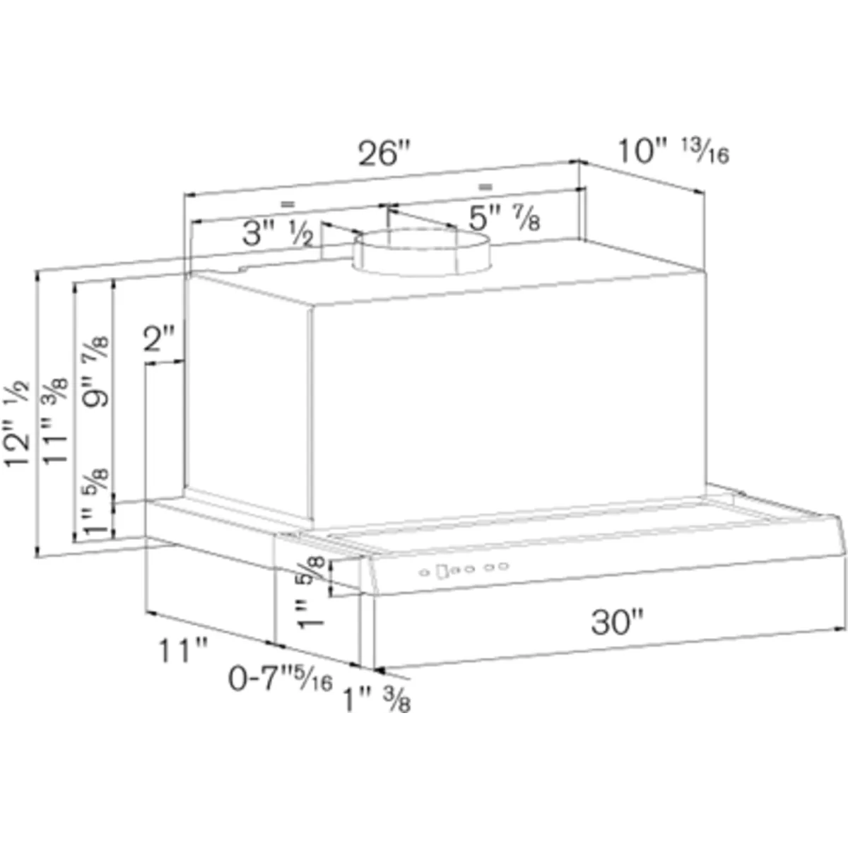 Bertazzoni KTV30XV Under Cabinet Range Hood, 30 Inch