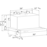 Bertazzoni KTV30XV Under Cabinet Range Hood, 30 Inch