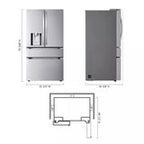 LG LF29H8330S French Door Refrigerator (Open Box / Scratch & Dent)