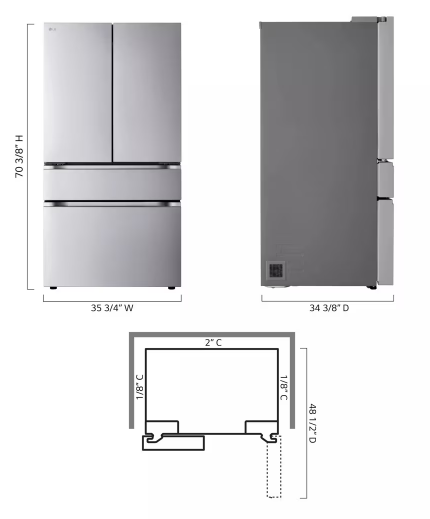 LG LF30S8210S French Door Refrigerator (Open Box / Scratch & Dent)