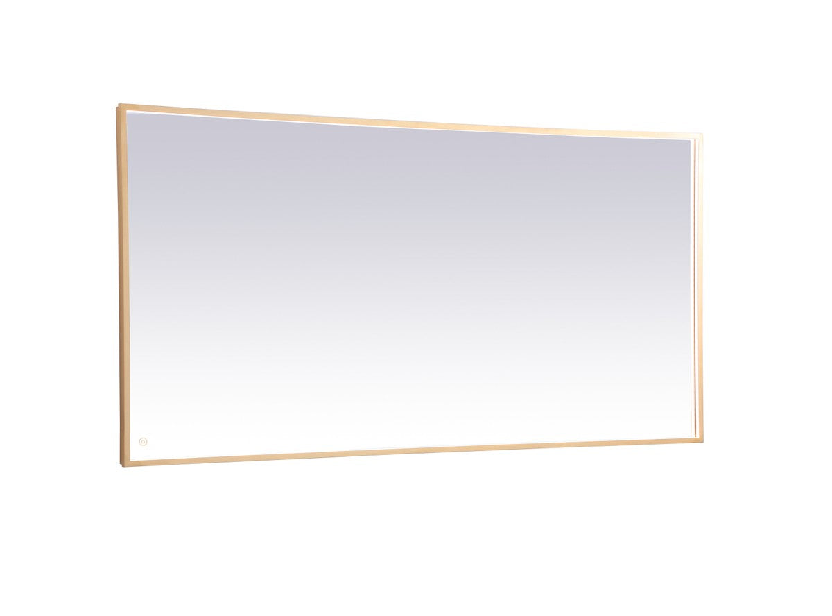 Elegant Lighting MRE63672BR Framed Bathroom Wall Mirror with LED Lighting (Open Box / Scratch & Dent)