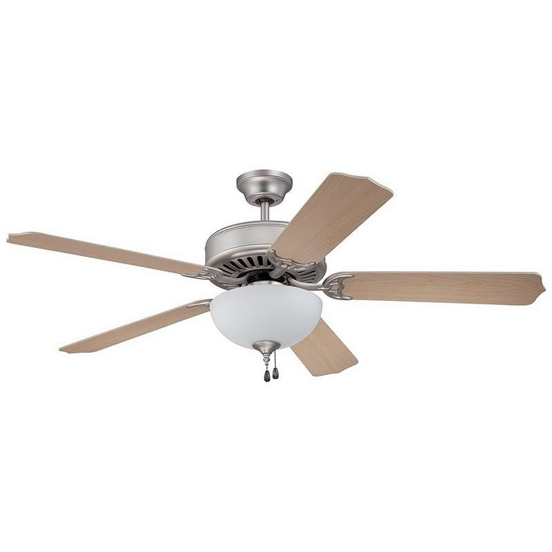 Craftmade C201BN - 52" Pro w/LED Light Kit, Blade Options ceiling fan with light and wooden blades.