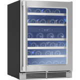 Zephyr PRPW24C02AG Undercounter Wine Fridge (Open-Box / Scratch & Dent)