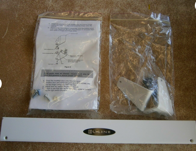 U-Line U-OL2115W Full Overlay Kit for 15 Echelon, White