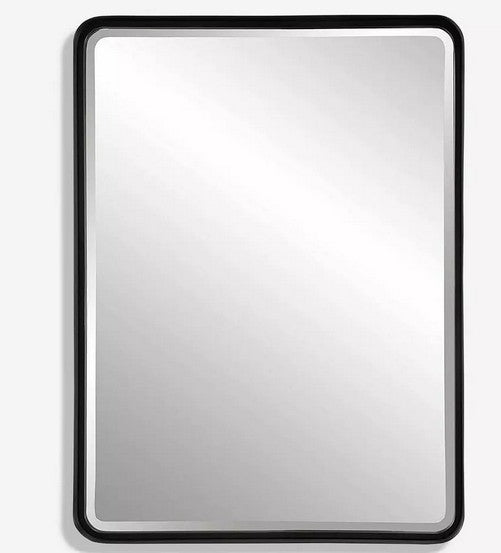 Uttermost UTT09738 Wall Mirror 40"x30", Satin Black