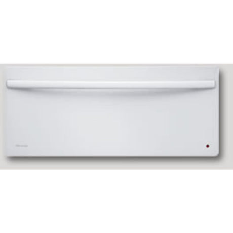 THERMADOR WD30XW 30 Inch Warming Drawer WHITE with 1.9 Cu. Ft. Capacity, 450 Watt Element & Half Rack for Stacking Multiple Dishes: White w/ Curved Handle