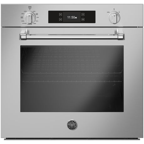 Bertazzoni MAST30FSEXT BZ-30" SINGLE CONVECTION OVEN TOP VER. with stainless steel finish and digital display.