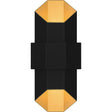 Quoizel CHS8307MBKG - Chasm LED 15 inch Matte Black Gold Outdoor Wall Lantern - sleek design and modern aesthetics.