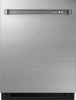 Dacor DDW24M999US Top Control Built-In Dishwasher with Stainless Steel Tub, WaterWall™, ZoneBooster™, AutoRelease Door, 3rd Rack, 42 dBA - Silver stainless steel.