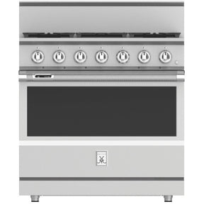 Hestan KRD365-NG - 36 Inch Dual Fuel Range with 5 Burners, 5.8 cu. ft. Oven Capacity from luxury appliances sale.