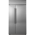 Cafe CSB48WP2NCS1 - 48" Smart Built-In Side-by-Side Refrigerator - Scratch & Dent (USED) with modern stainless steel finish.