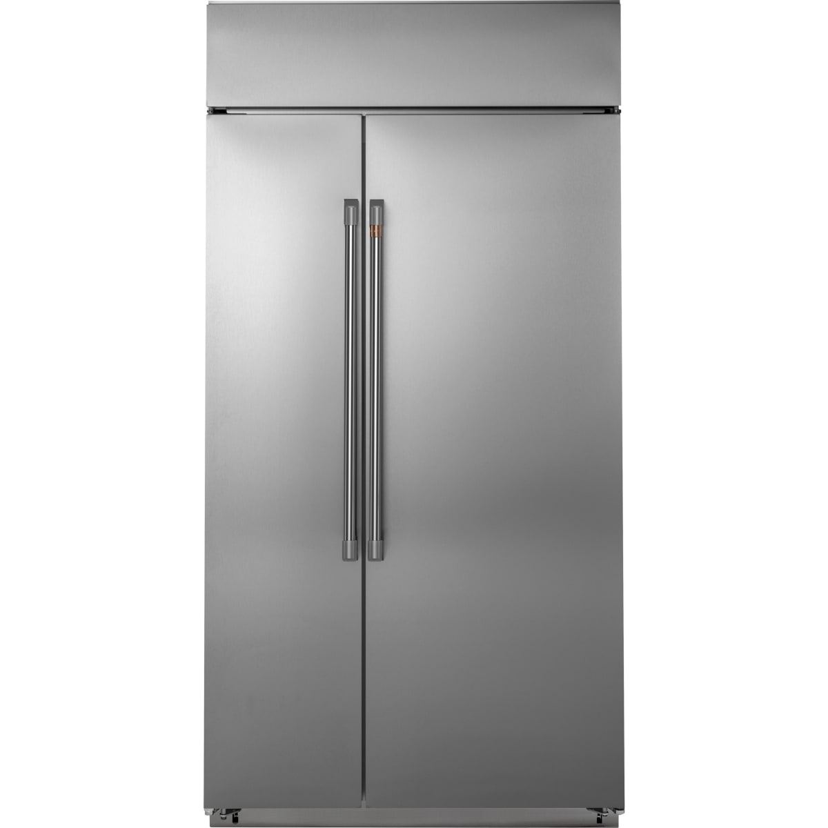 Cafe CSB48WP2NCS1 - 48" Smart Built-In Side-by-Side Refrigerator - Scratch & Dent (USED) with modern stainless steel finish.