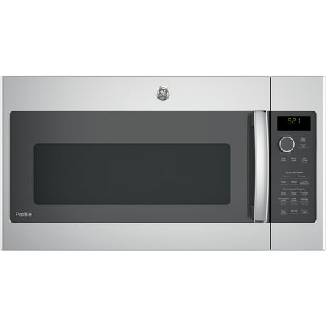 GE Profile™ 2.1 Cu. Ft. Over-the-Range Sensor Microwave Oven Model #: PVM9215SKSS in stainless steel finish