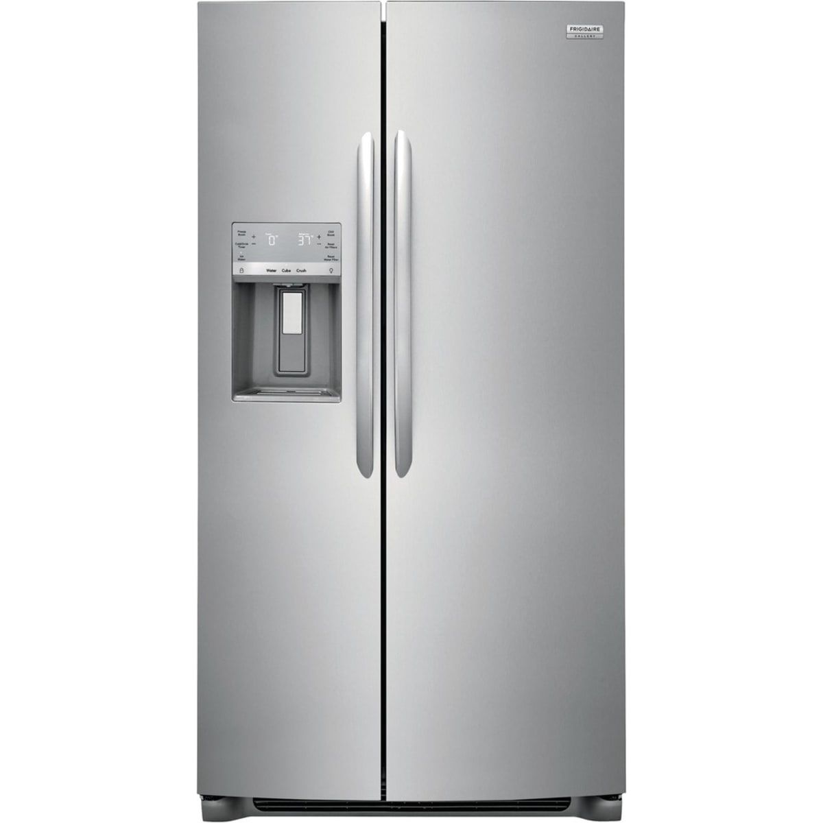 Frigidaire Gallery GRSS2652AF - 25.5 Cu. Ft. Side-by-Side Refrigerator – Stainless Steel in a sleek, modern design.