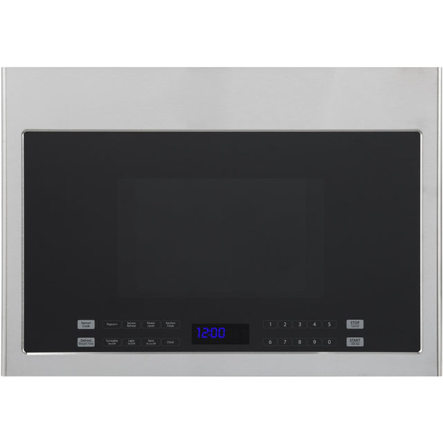 Haier HMV1472BHS 24 Inch Over-the-Range Microwave with Sensor Cooking, LED Lighting, Charcoal Filter, 1,000 Watts, 300 CFM Ventilation.