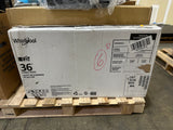 WHIRLPOOL UXT5236BDS 36" Convertible Range Hood - Stainless steel in original packaging on pallet.