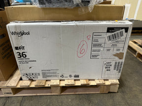 WHIRLPOOL UXT5236BDS 36" Convertible Range Hood - Stainless steel in original packaging on pallet.