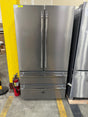 BERTAZZONI REF36FDFIXNV 36 inch Freestanding French Door Professional Series stainless steel refrigerator.