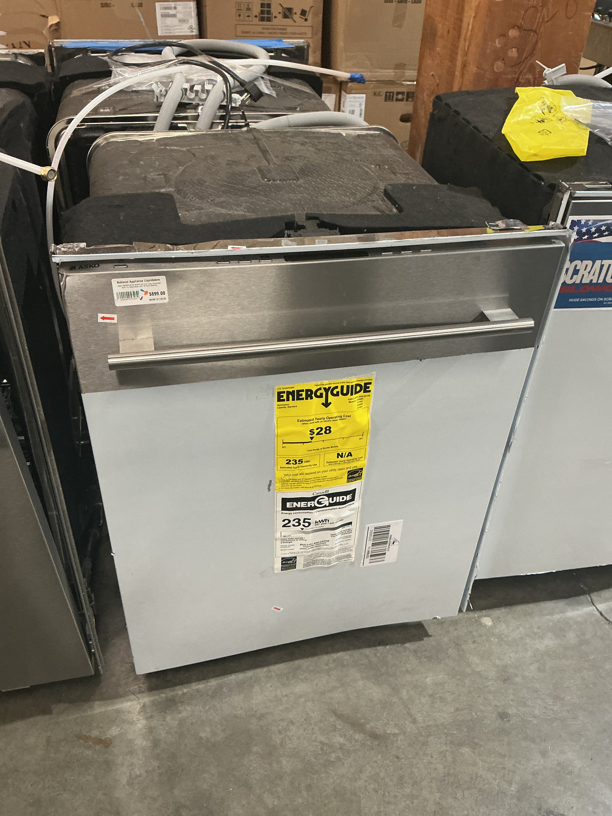 Asko DBI663THS Top Control Built-In Dishwasher (Open Box / Scratch & Dent)