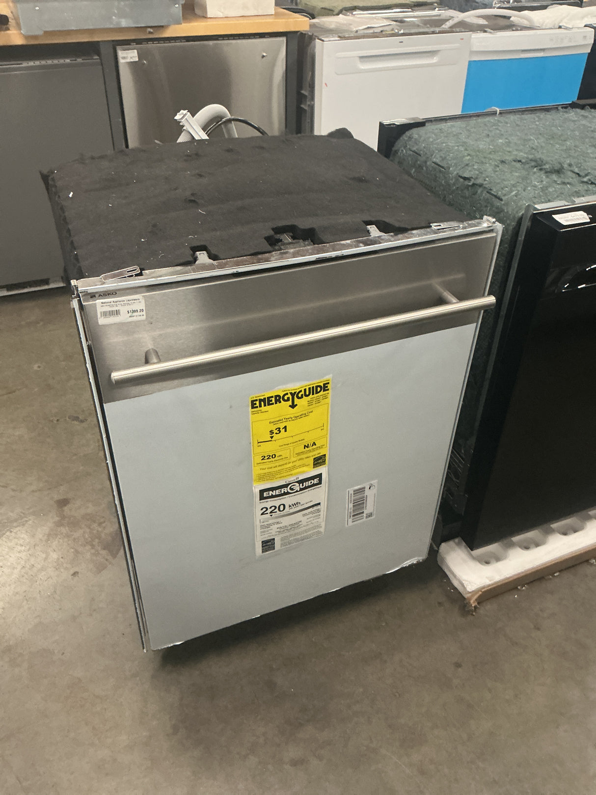 Asko DBI565TXXLS Top Control Built-In Dishwasher (Open Box / Scratch & Dent)