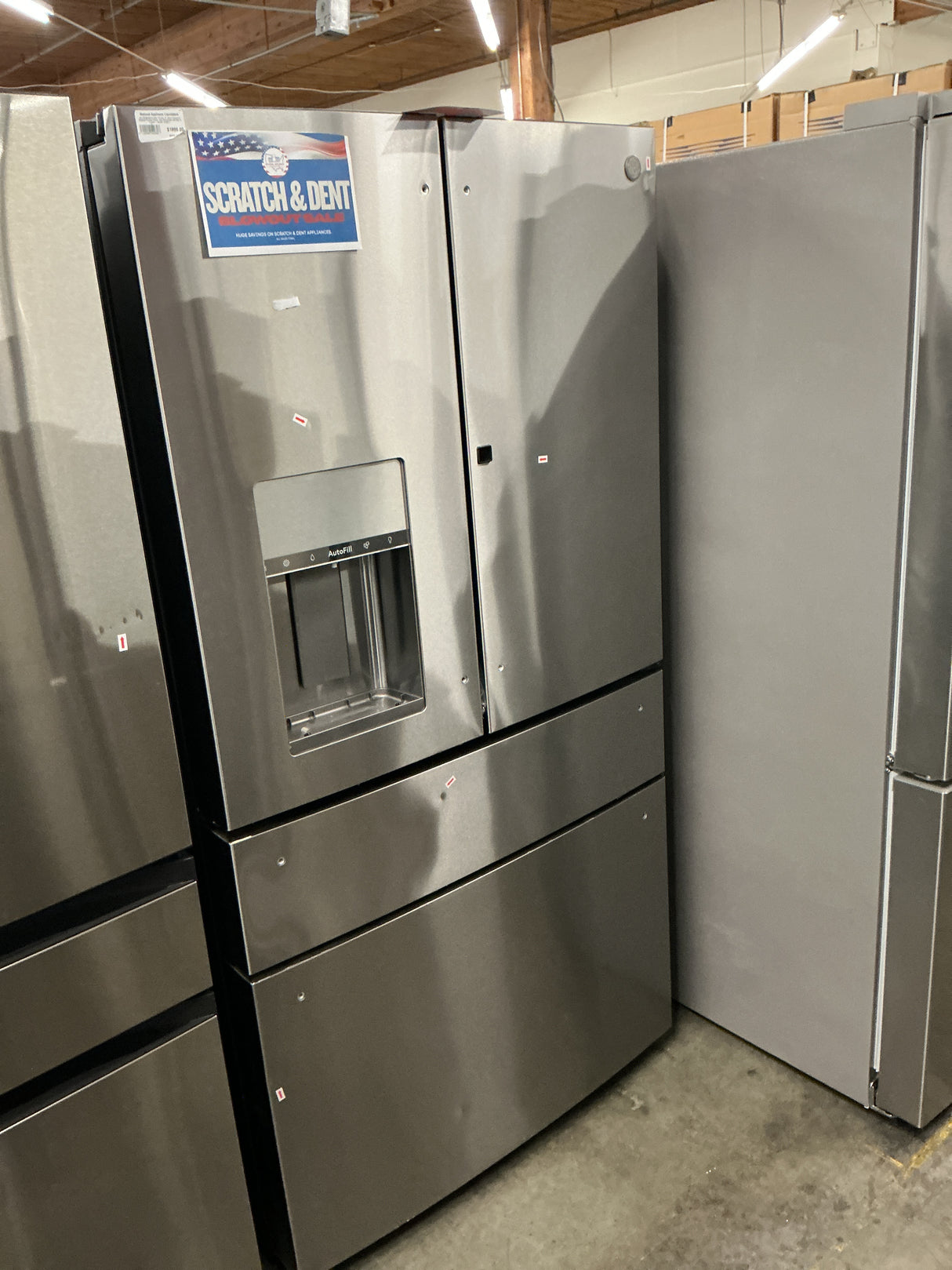 GE PVD28BYNFS French Door Refrigerator (Open Box / Scratch & Dent)