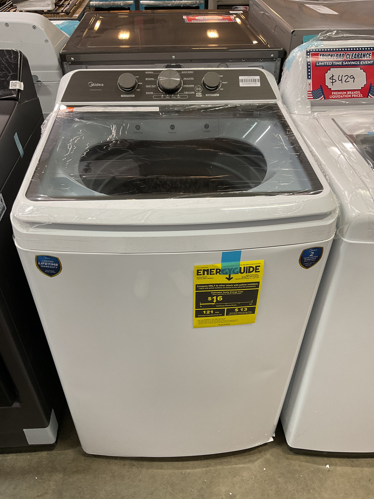 Midea MLTW41A1BWW Top Load Washing Machine (Open Box / Scratch & Dent)