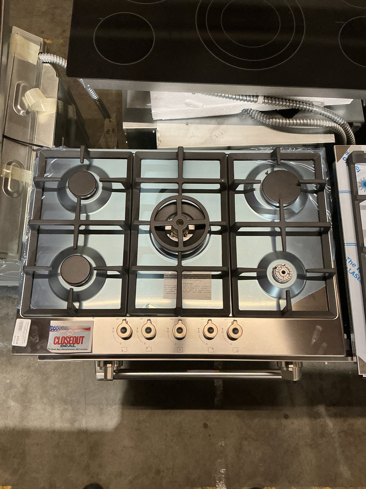Bertazzoni PROF305CTXV Gas Cooktop, 36 Inch (Open Box / Sctatch & Dent)