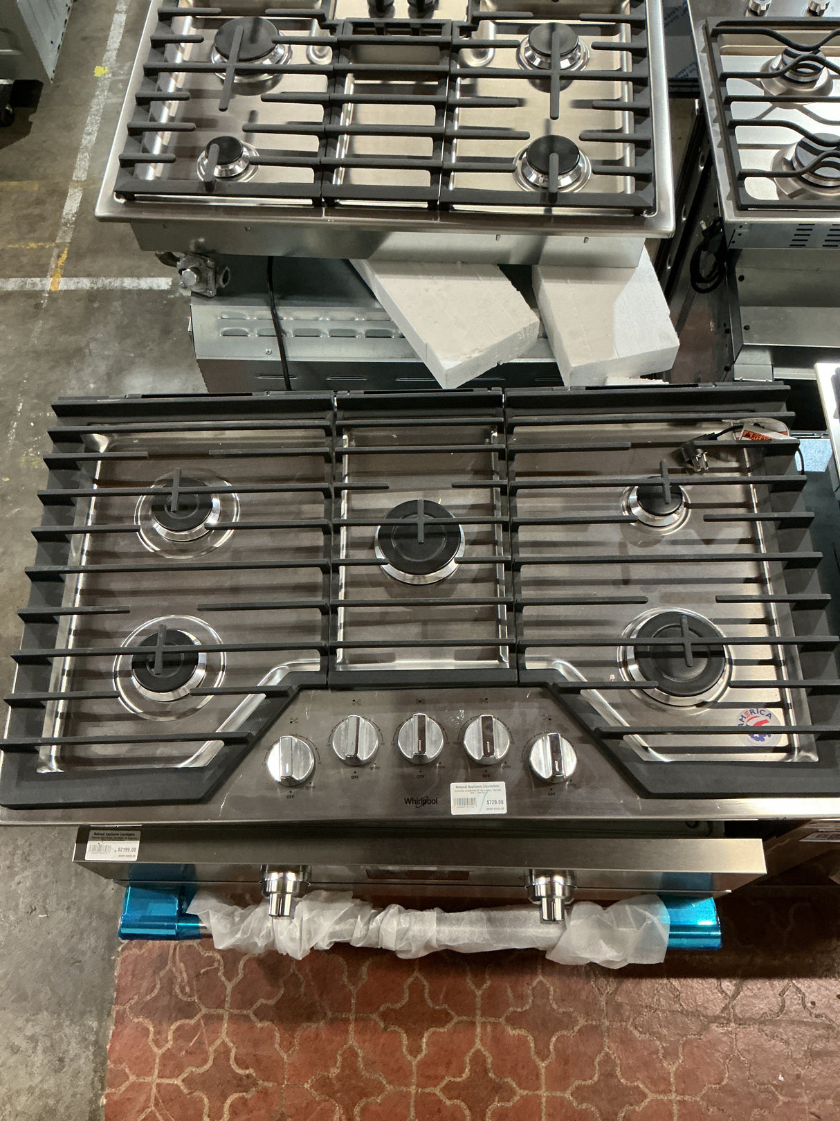 Whirlpool WCG55US6HS Gas Cooktop, 36 Inch (Open Box / Scratch & Dent)