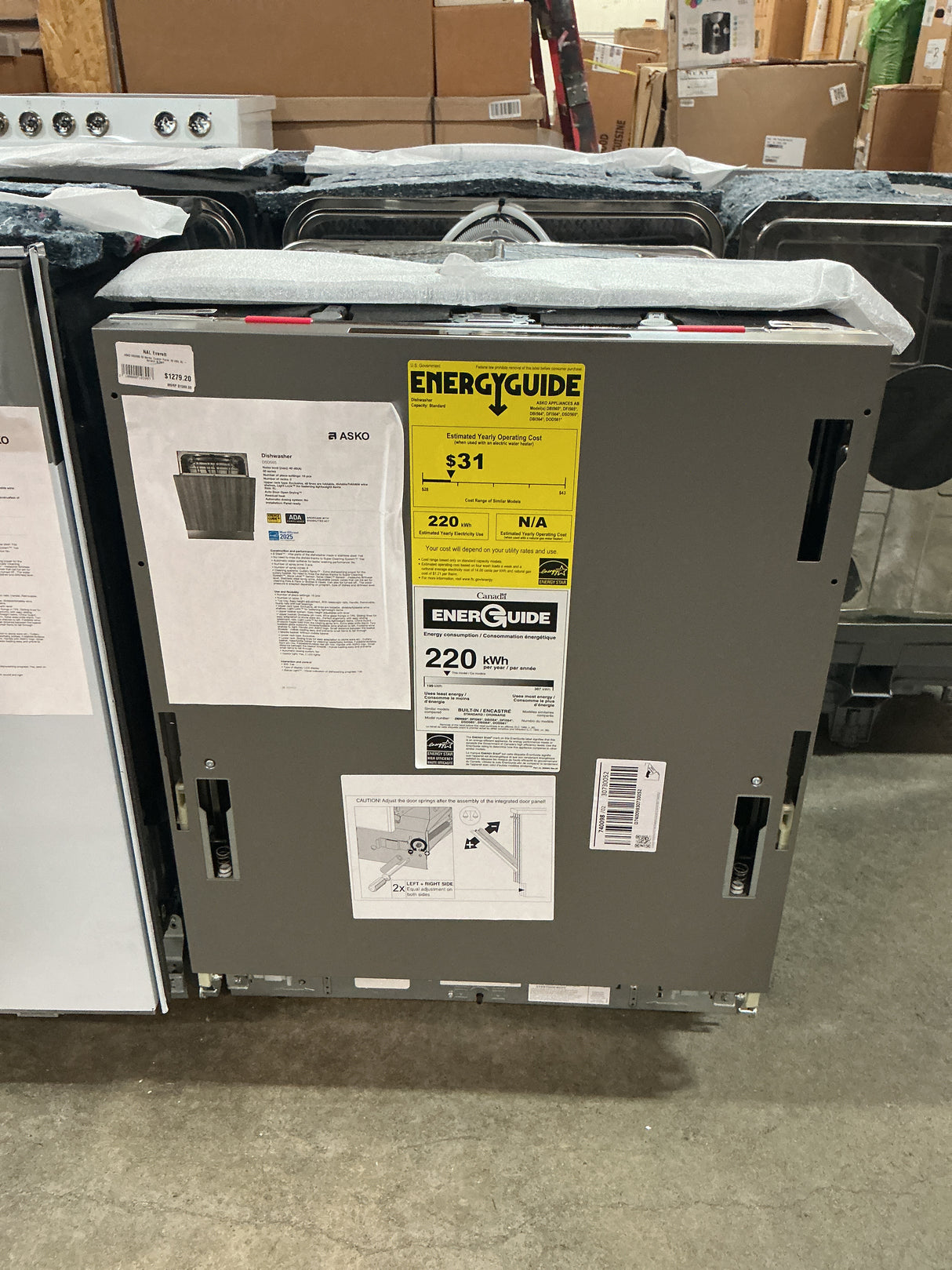Asko DSD565 Top Control Built-In Dishwasher (Open-Box / Scratch & Dent)