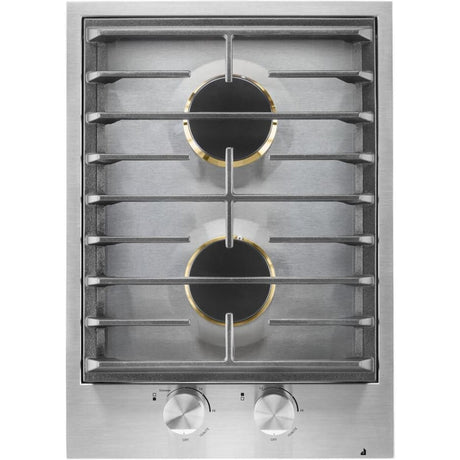 Jenn-Air JGC3215GS - 15″ 2-Burner Gas Cooktop in Stainless Steel - OPEN BOX featuring dual burners and stainless steel finish.