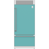 Hestan KRPR36-TQ - 36 Inch Built-In Bottom Freezer Refrigerator with Top Compressor, 18.5 cu ft. Capacity, Bora Bora Turquoise.