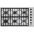 Viking Professional Series VGSU1636BSS 36 Inch Gas Cooktop with 6 Sealed Burners, Brass Flame Ports, Push-to-Turn Safety Feature and Automatic Re-ignition: Stainless Steel and Natural Gas.