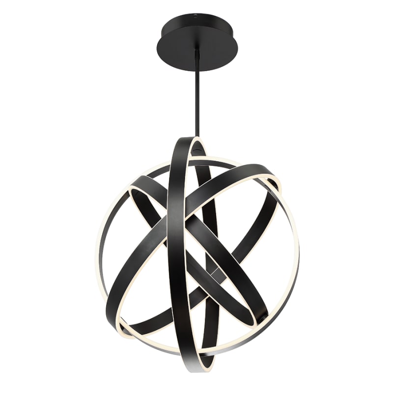 Modern Forms PD-61728-BK - Kinetic LED 28 inch Black Pendant Ceiling Light in 28in. with unique spherical design.