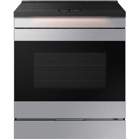 Samsung BESPOKE NSI6DG9900SR 30 Inch Slide-In Induction Smart Range with 4 Elements, 6.3 cu. ft. Convection+ Oven, Sync Burner