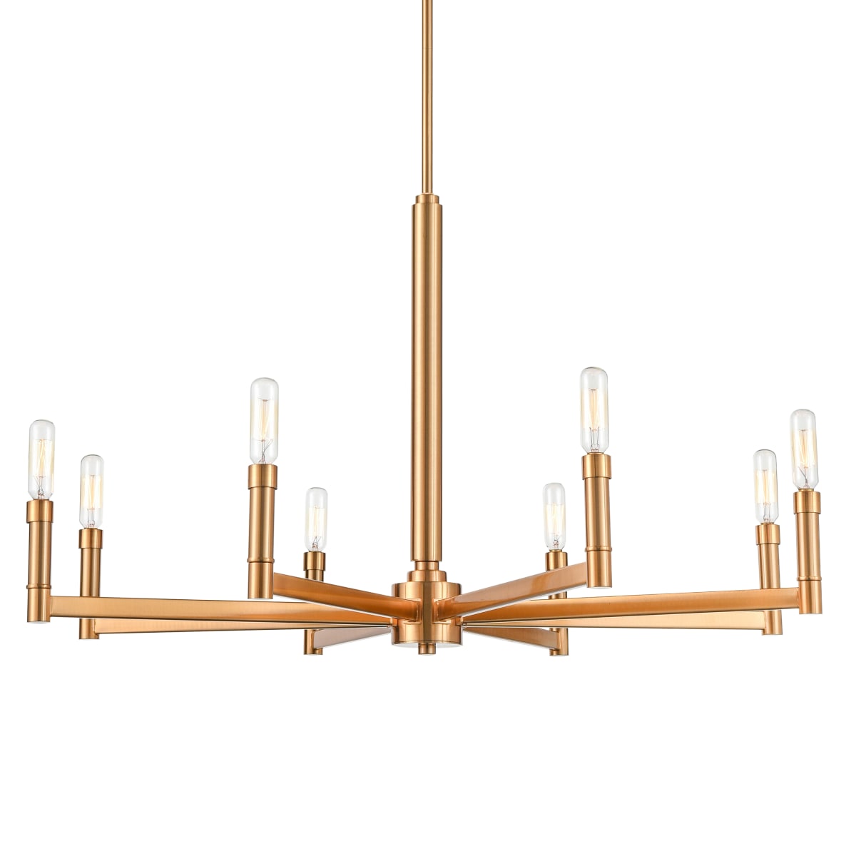 Park Harbor PHHL6538MB - Kunin 8-Light 60W Candelabra Chandelier in Matte Black, luxury appliances sale, appliance liquidation.