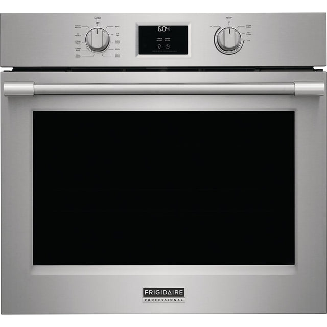 FRIGIDAIRE PROFESSIONAL PCWS3080AF 30" Single Wall Oven with Total Convection front view, sleek stainless steel design.
