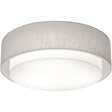 AFX Lighting SAF1824LAJUD-LW 18" White Linen Finish flush mount ceiling light with LED technology.