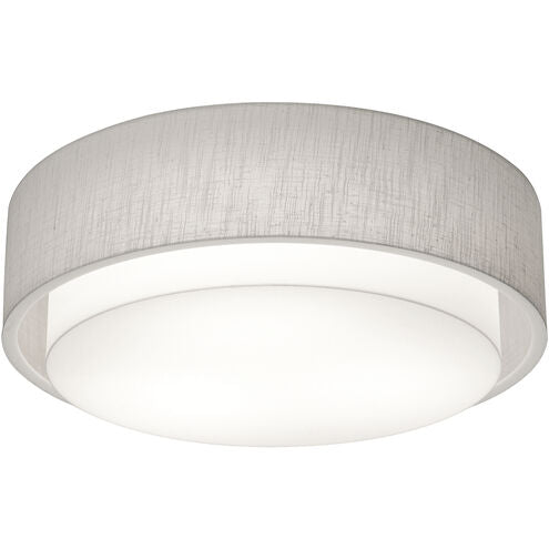 AFX Lighting SAF1824LAJUD-LW 18" White Linen Finish flush mount ceiling light with LED technology.